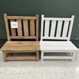 Hobby Lobby bench plant stand white & wood one